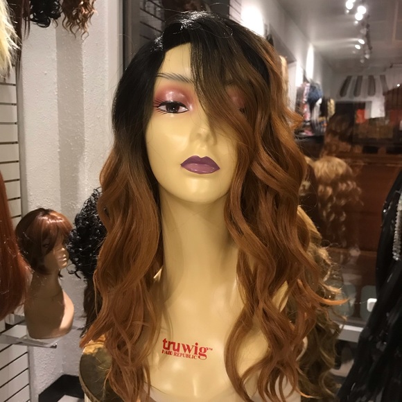 Wig Warm honey brown ombré wig main image 5
